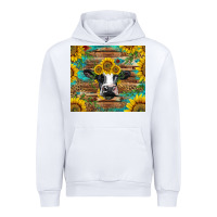 White holstein cow with sunflowers Urban Hoodie - BarkalooDesign