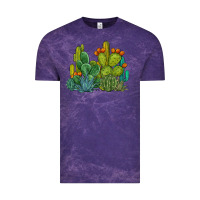 Cloud Purple watercolor cactus Vintage Tee - BarkalooDesign