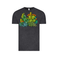 Vintage Black watercolor cactus Vintage Tee - BarkalooDesign