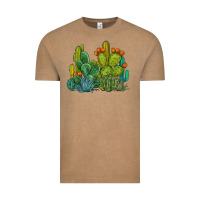 Vintage Coffee watercolor cactus Vintage Tee - BarkalooDesign