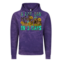 Cloud Purple a lot can happen in 3 days western Vintage Hoodie - texasbilliewilder