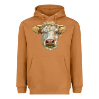Meerkat Charolais bull face Heavyweight Hoodie - LillyAllenDesigns
