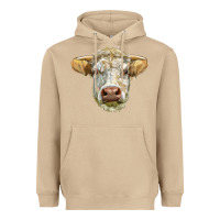 Mushroom Charolais bull face Heavyweight Hoodie - LillyAllenDesigns