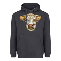 Smoke Charolais bull face Heavyweight Hoodie - LillyAllenDesigns