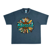 Midnight Navy blessed sunflower Urban Heavy Tee - RanaPortraitStore
