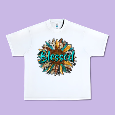 Blessed Sunflower Urban Heavy Tee Designed By Ranaportraitstore