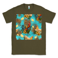 Army Green poultry animals seamless pattern Classic Tee - HRA Design Shop