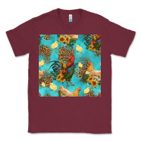 Burgundy poultry animals seamless pattern Classic Tee - HRA Design Shop