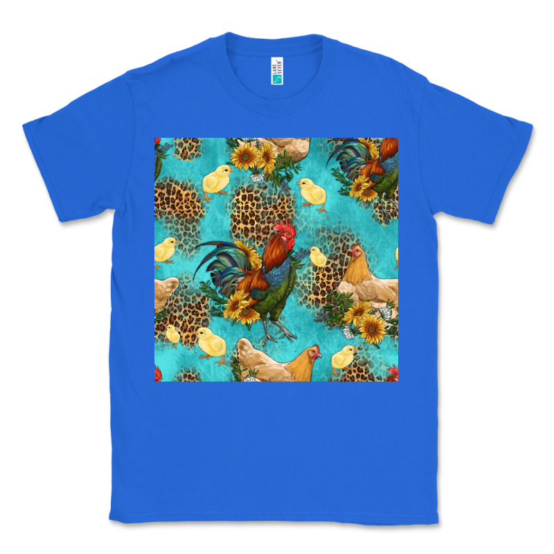 Poultry Animals Seamless Pattern Classic Tee by HRA Design Shop | Teevron