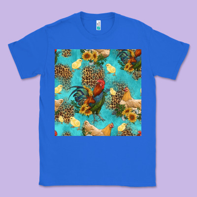 Poultry Animals Seamless Pattern Classic Tee Designed By Hra Design Shop