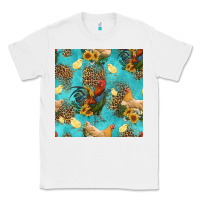 White poultry animals seamless pattern Classic Tee - HRA Design Shop