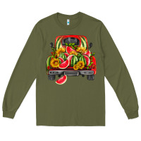 Army Green watermelon and truck Long Sleeve Tee - HRA Design Shop