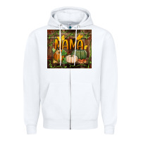 White mama pumpkin tumbler Zipper Hoodie - BundleAndBundleShop