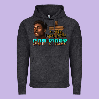 Vintage Hoodie a wise man puts god first