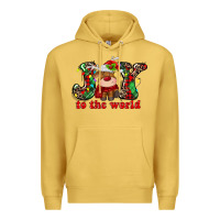 Antique Gold joy to the world christmas deer Premium Hoodie - MaliasSmallBusiness