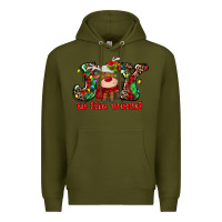 Army Green joy to the world christmas deer Premium Hoodie - MaliasSmallBusiness