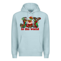 Blue Mist joy to the world christmas deer Premium Hoodie - MaliasSmallBusiness