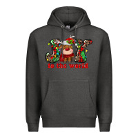 Charcoal Heather joy to the world christmas deer Premium Hoodie - MaliasSmallBusiness