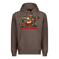 Coffee joy to the world christmas deer Premium Hoodie - MaliasSmallBusiness