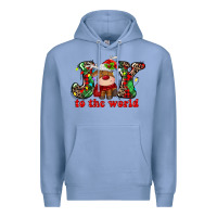 Colony Blue joy to the world christmas deer Premium Hoodie - MaliasSmallBusiness