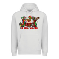 Dove Grey joy to the world christmas deer Premium Hoodie - MaliasSmallBusiness