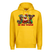 Lemon joy to the world christmas deer Premium Hoodie - MaliasSmallBusiness