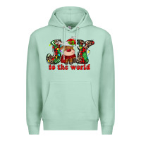Seafoam joy to the world christmas deer Premium Hoodie - MaliasSmallBusiness