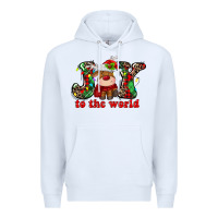 White joy to the world christmas deer Premium Hoodie - MaliasSmallBusiness