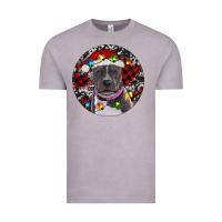 Vintage Zinc pitbull and buffalo plaid Vintage Tee - RanaPortraitStore