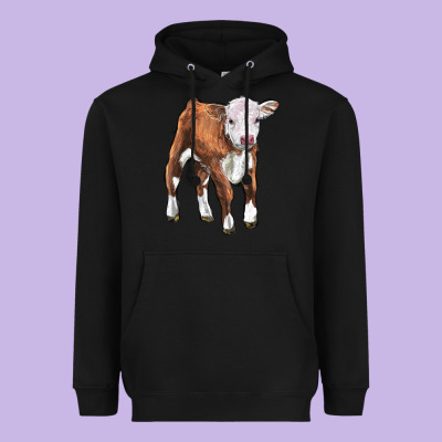 Hereford Calf Heavyweight Hoodie Designed By Lillyallendesigns
