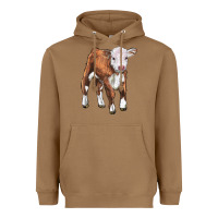 Toasted Coconut hereford calf Heavyweight Hoodie - LillyAllenDesigns