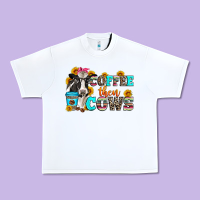 Coffee Then Cows Urban Heavy Tee Designed By Zillion Design Studio