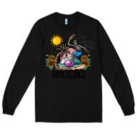 Black hello summer Long Sleeve Tee - CowhideDigitalArt