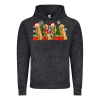 Vintage Black golden dogs with christmas Vintage Hoodie - Zillion Design Studio