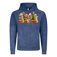 Vintage Denim golden dogs with christmas Vintage Hoodie - Zillion Design Studio
