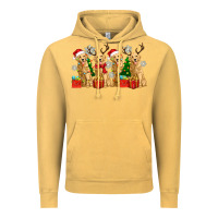 Vintage Mustard golden dogs with christmas Vintage Hoodie - Zillion Design Studio