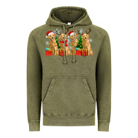 Vintage Olive golden dogs with christmas Vintage Hoodie - Zillion Design Studio