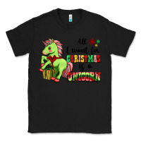 Black All I Want For Christmas Is A Unicorn Classic Tee - FaDigitalArtStudio