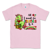 Bubblegum Pink All I Want For Christmas Is A Unicorn Classic Tee - FaDigitalArtStudio