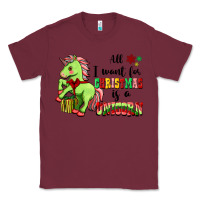 Burgundy All I Want For Christmas Is A Unicorn Classic Tee - FaDigitalArtStudio