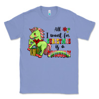 Colony Blue All I Want For Christmas Is A Unicorn Classic Tee - FaDigitalArtStudio