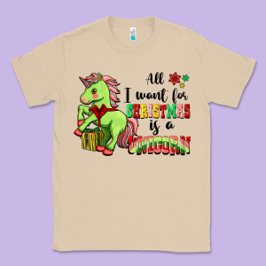 All I Want For Christmas Is A Unicorn Classic Tee Designed By Fadigitalartstudio