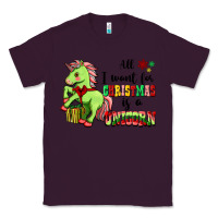 Plum All I Want For Christmas Is A Unicorn Classic Tee - FaDigitalArtStudio