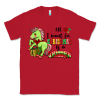 Red All I Want For Christmas Is A Unicorn Classic Tee - FaDigitalArtStudio