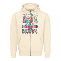 Sandshell easter coffee makes me so hoppy Zipper Hoodie - Jasminsmagicworld