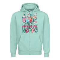 Seafoam easter coffee makes me so hoppy Zipper Hoodie - Jasminsmagicworld
