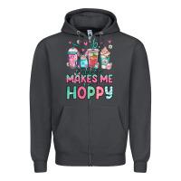 Smoke easter coffee makes me so hoppy Zipper Hoodie - Jasminsmagicworld