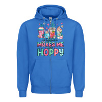 True Royal easter coffee makes me so hoppy Zipper Hoodie - Jasminsmagicworld