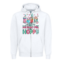 White easter coffee makes me so hoppy Zipper Hoodie - Jasminsmagicworld