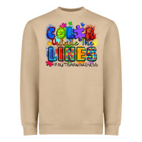 Mushroom color outside the lines autism awareness Heavyweight Sweatshirt - Zillion Design Studio